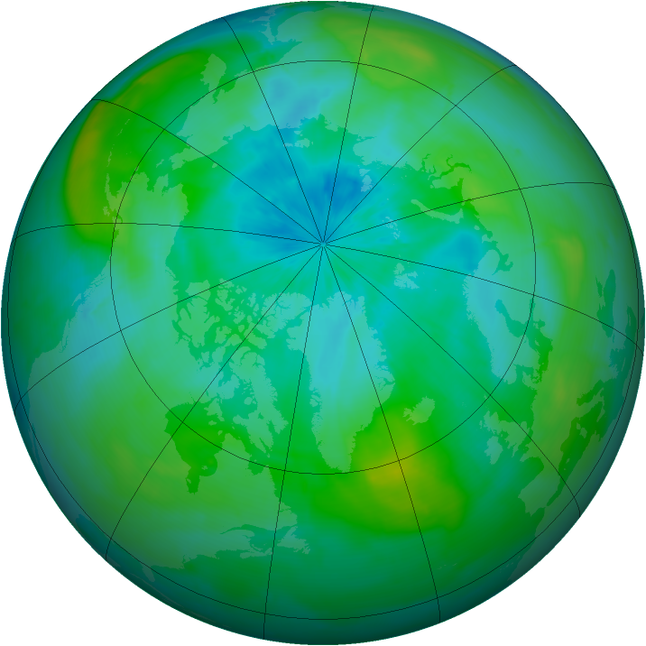 Arctic ozone map for 10 September 2015